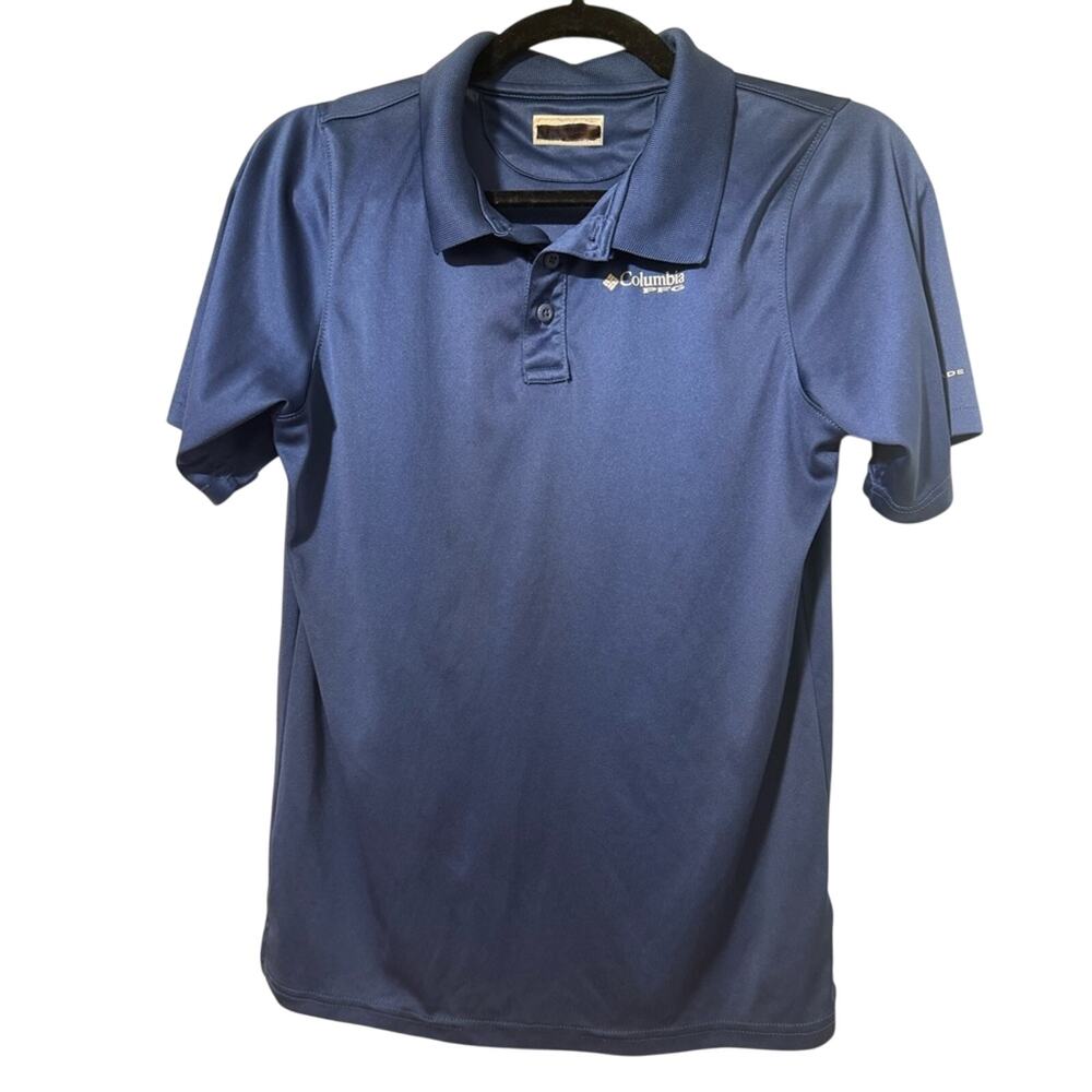 Columbia Blue Performance Polo Shirt PFG omnishade - Fair condition - Size S/M